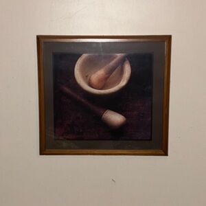 Framed Mortar and Pestle Art